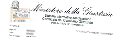Certificato Casellario Giudiziale