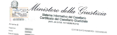 Esempio Certificato Casellario Giudiziale