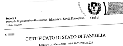 Esempio Di Autocertificazione Stato Di Famiglia Esempio