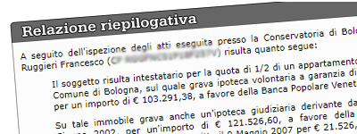 Esempio Indagine Patrimoniale Immobiliare Completa